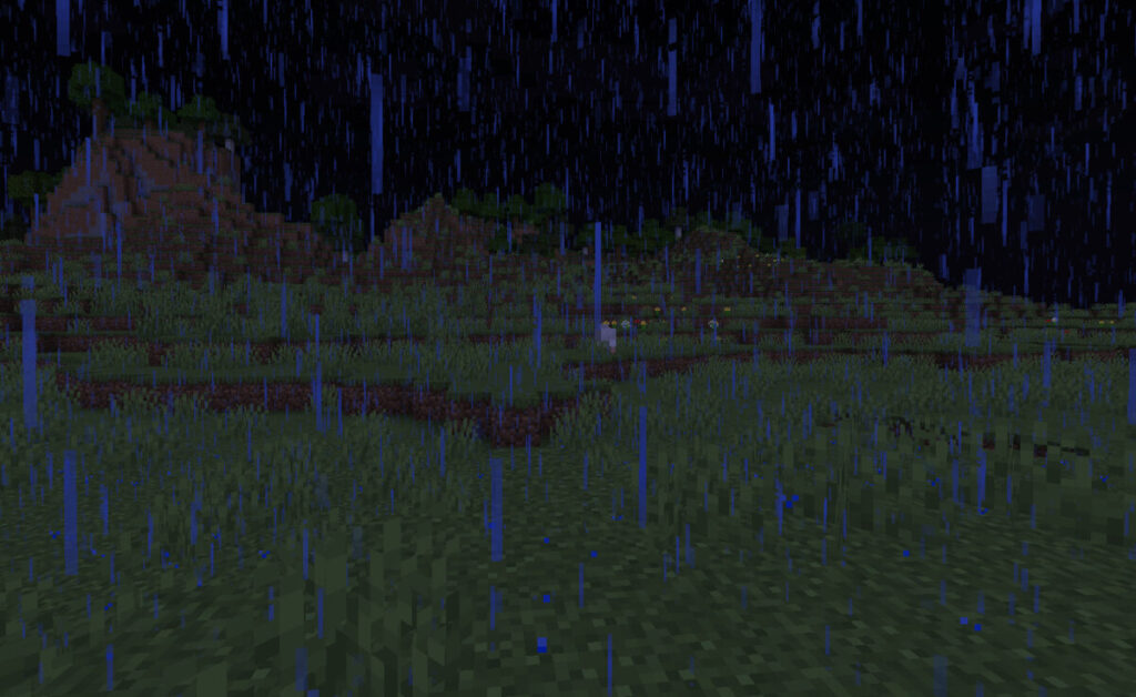 Deszcz w Minecraft