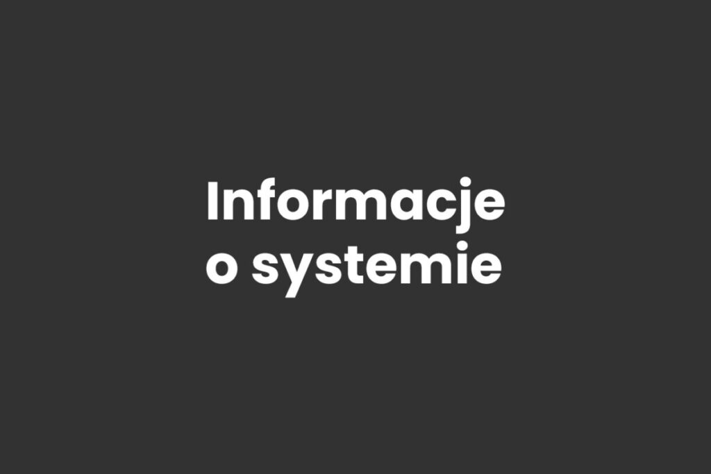 Informacje o systemie w Windows