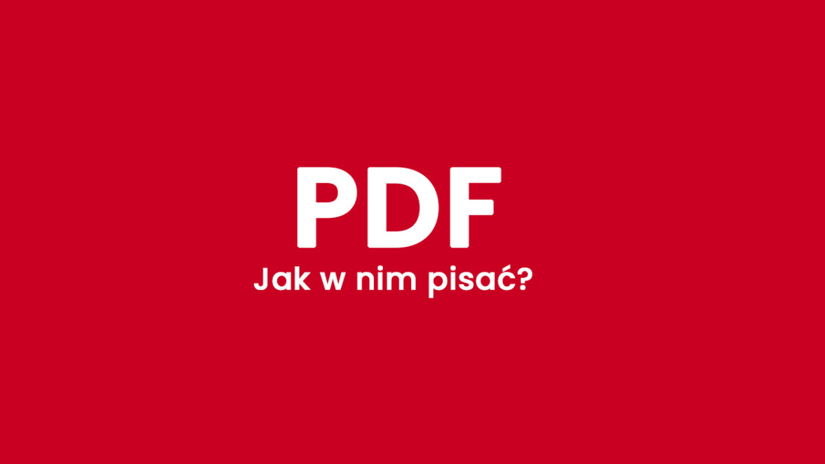 Jak pisać w PDF?